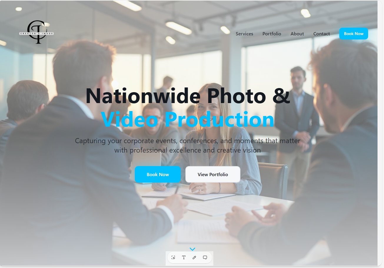 Creator's Image website homepage