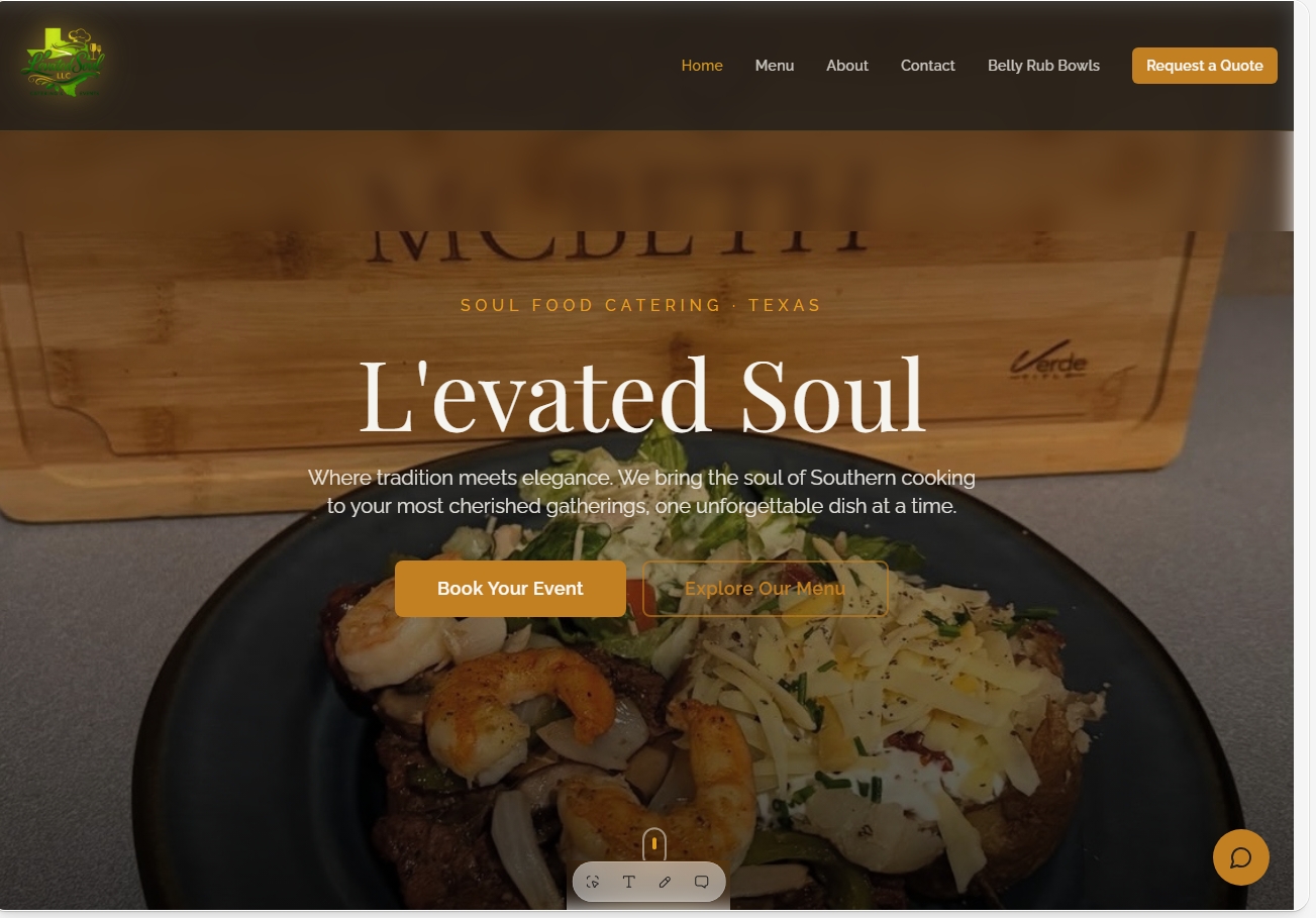 L'evated Soul website homepage